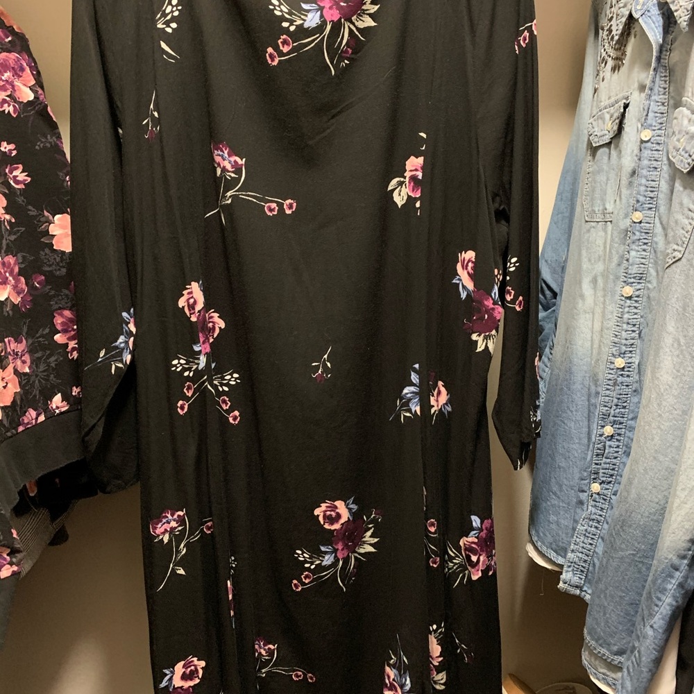 Floral Long Sleeve Skater Dress